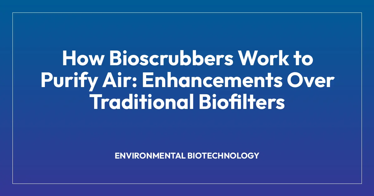 How Bioscrubbers Work to Purify Air: Enhancements Over Traditional Biofilters