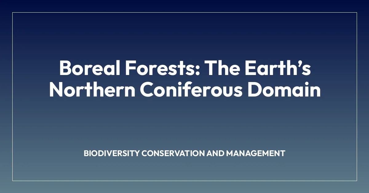 Boreal Forests: The Earthโs Northern Coniferous Domain