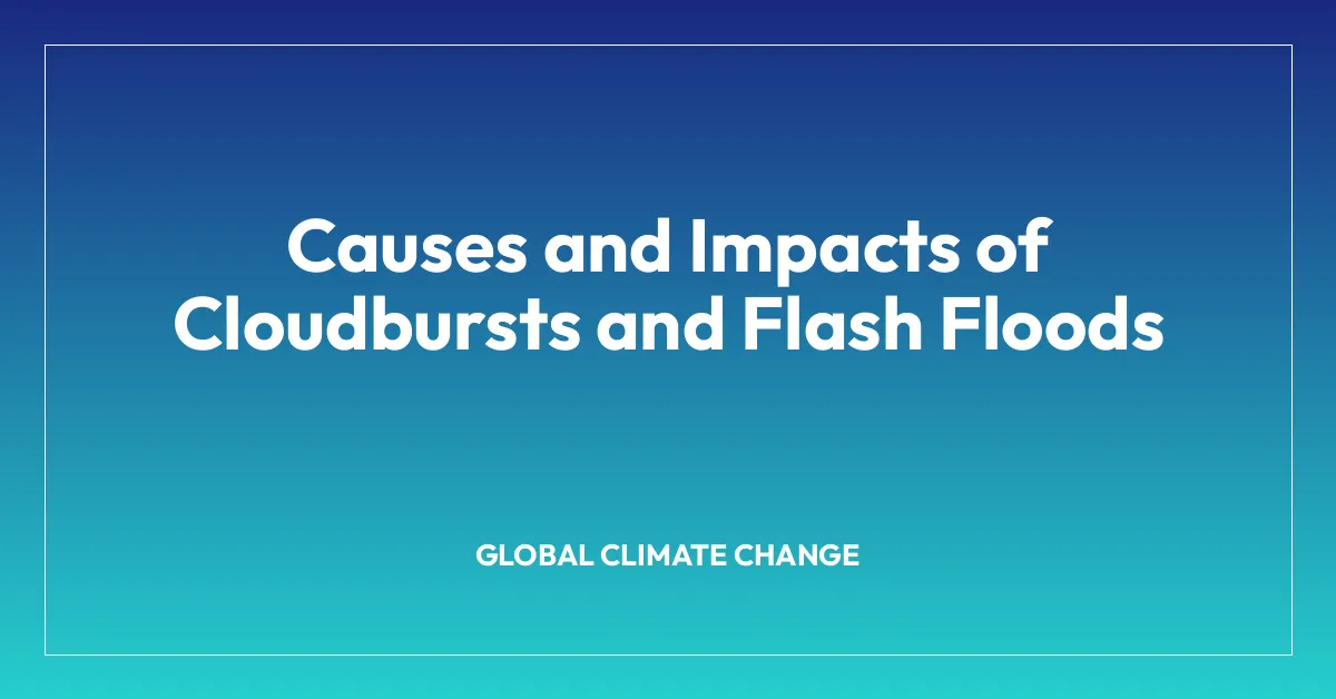 Causes and Impacts of Cloudbursts and Flash Floods