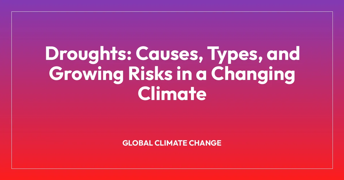 Droughts: Causes, Types, and Growing Risks in a Changing Climate ...