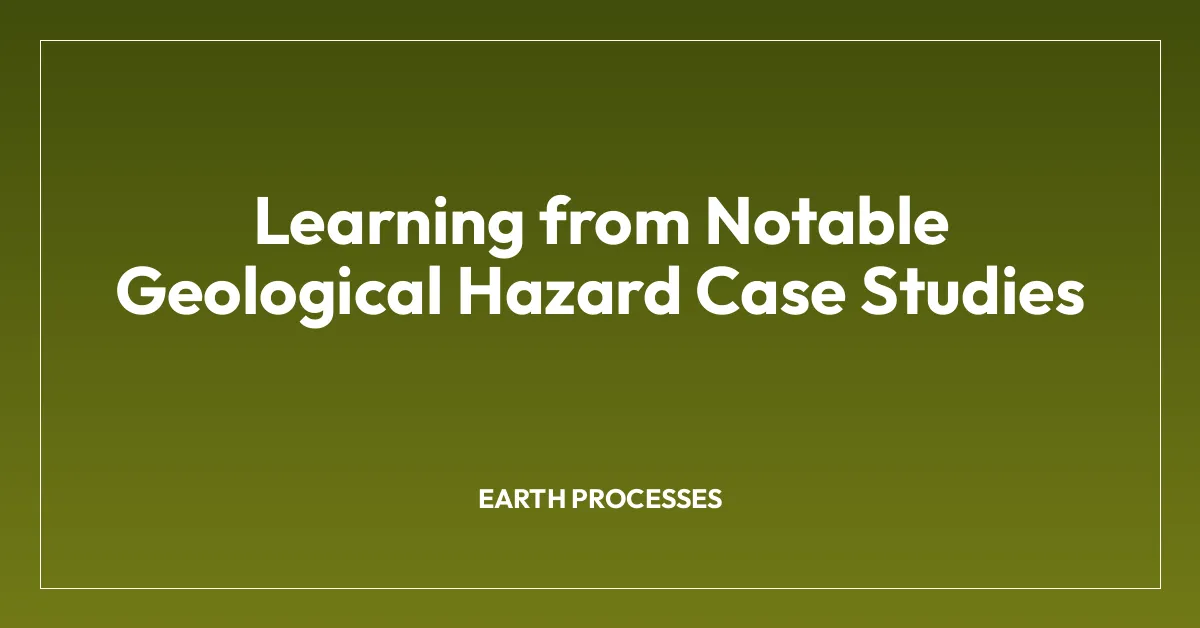 Learning from Notable Geological Hazard Case Studies
