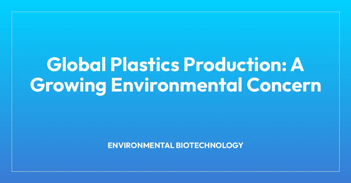 Global Plastics Production: A Growing Environmental Concern
