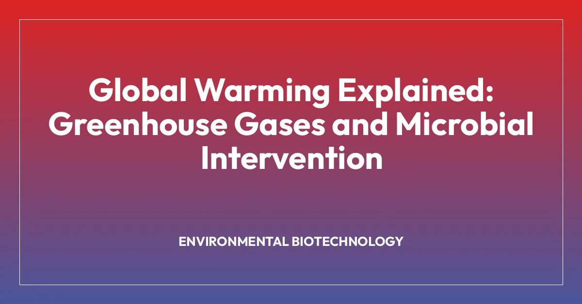 Global Warming Explained: Greenhouse Gases and Microbial Intervention