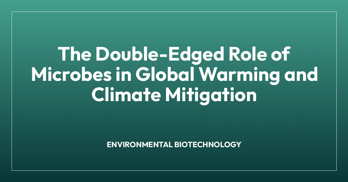 The Double-Edged Role of Microbes in Global Warming and Climate Mitigation