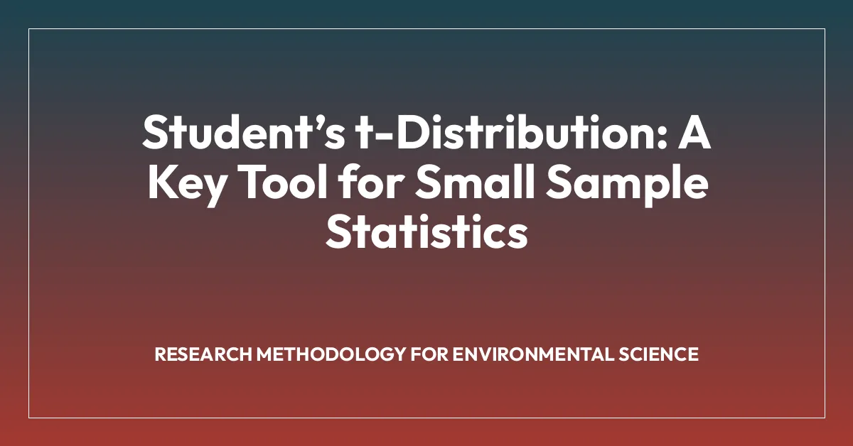 Studentโs t-Distribution: A Key Tool for Small Sample Statistics