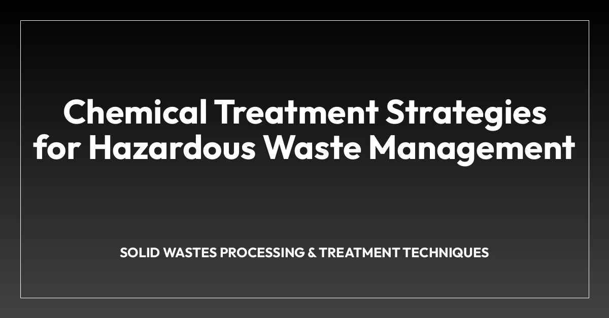 Chemical Treatment Strategies for Hazardous Waste Management
