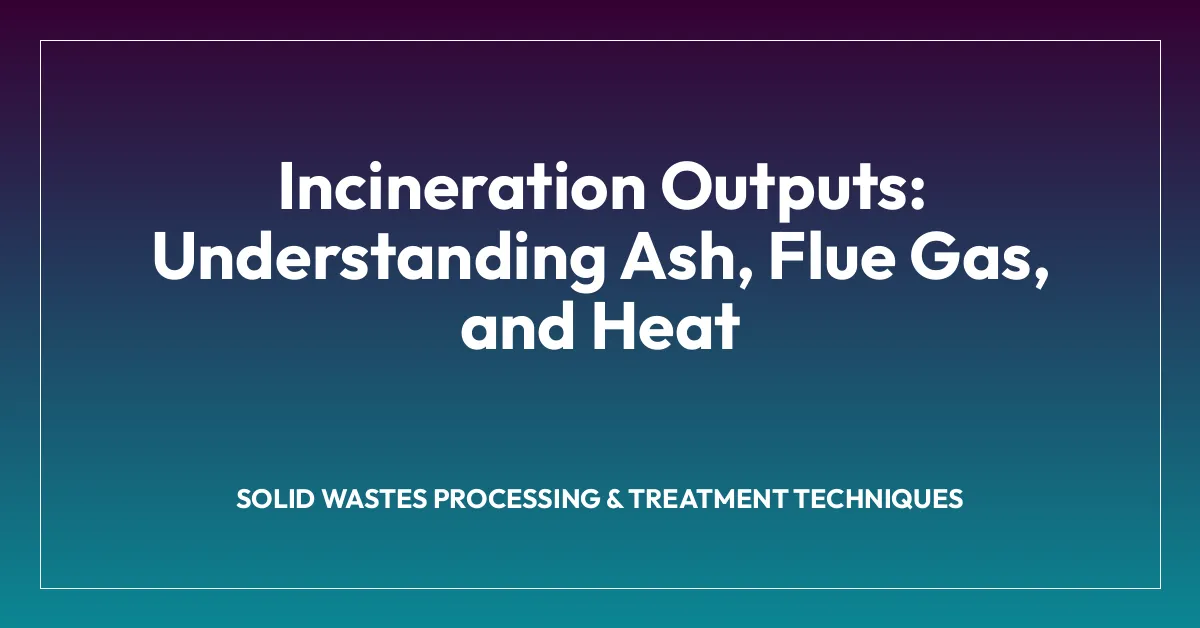 Incineration Outputs: Understanding Ash, Flue Gas, and Heat