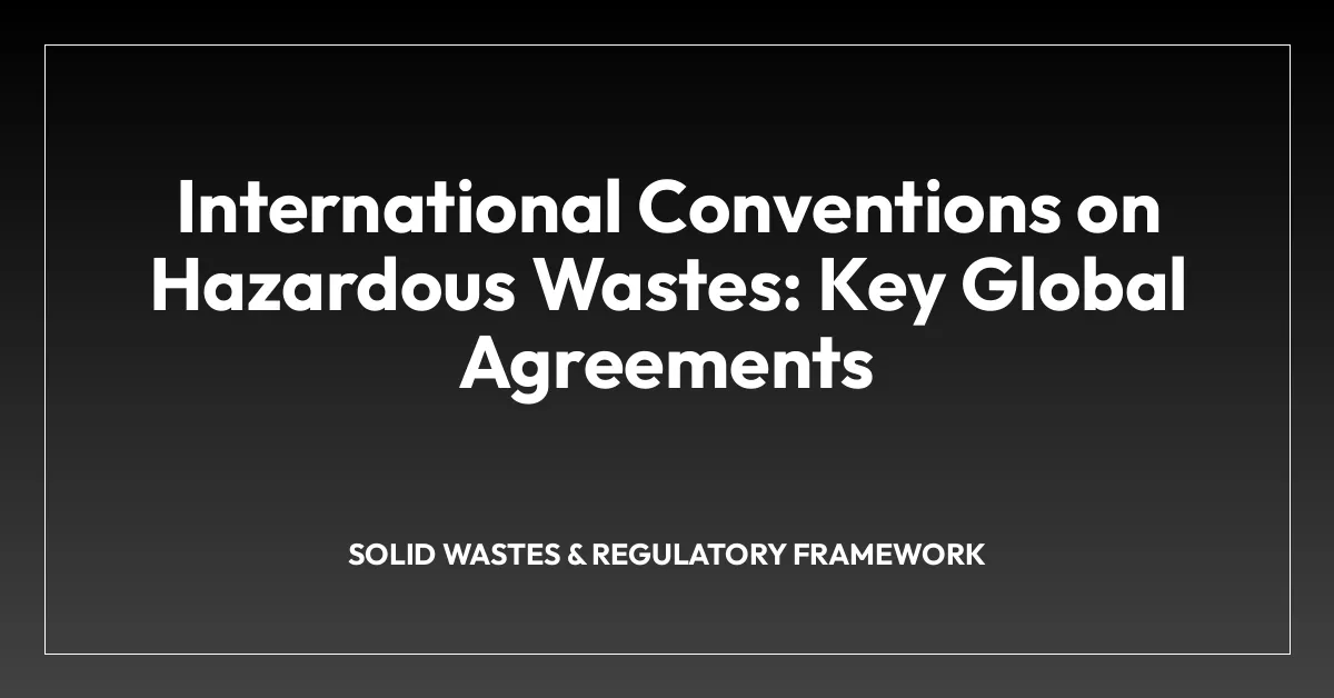International Conventions on Hazardous Wastes: Key Global Agreements